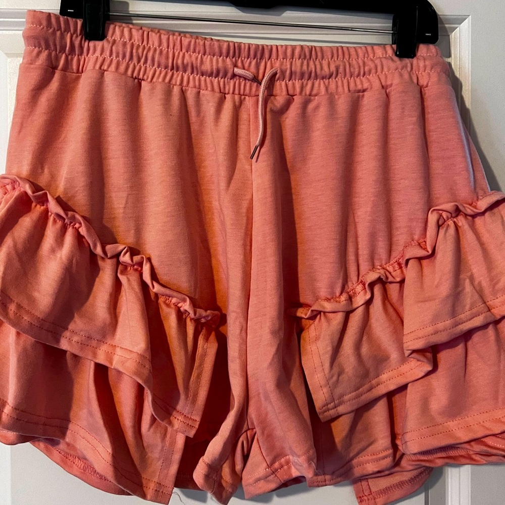 Ruffled Gym Shorts